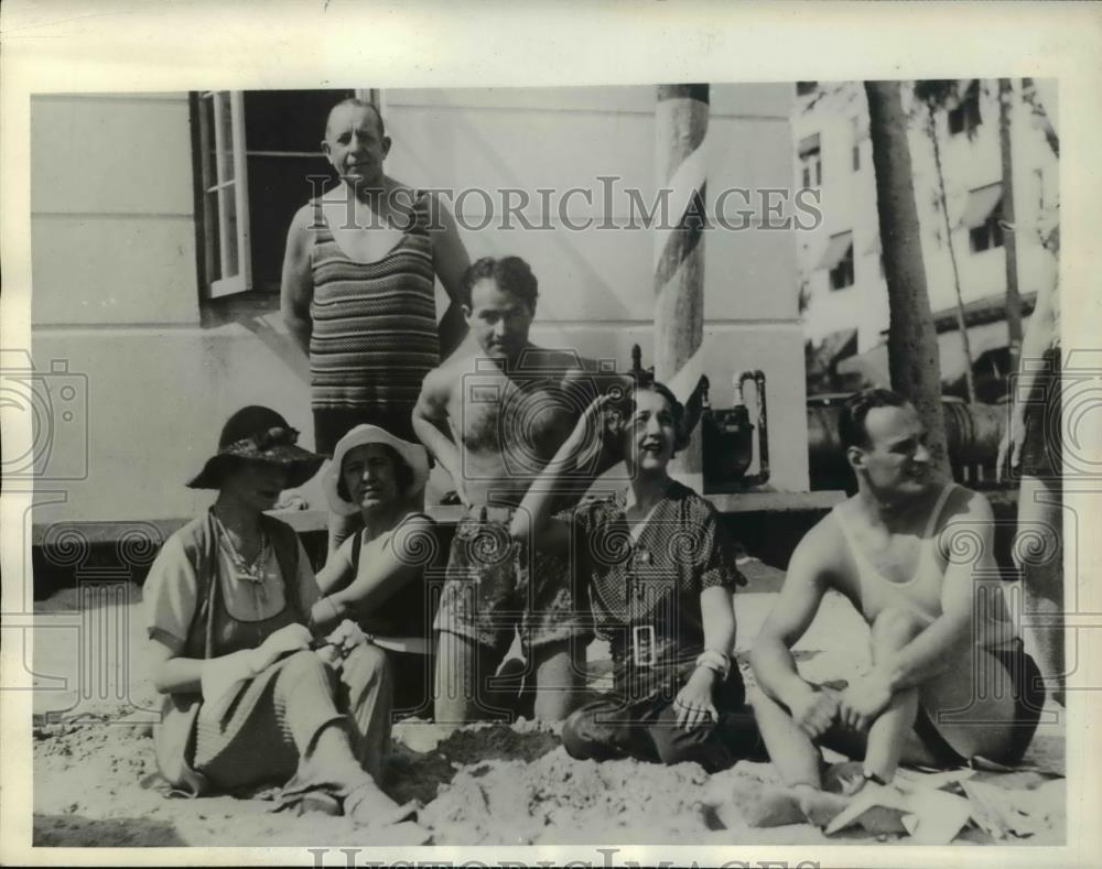 1933 Press Photo Roney Plaza Hotel Fla, R Deebers, Countess P of Forceville - Historic Images