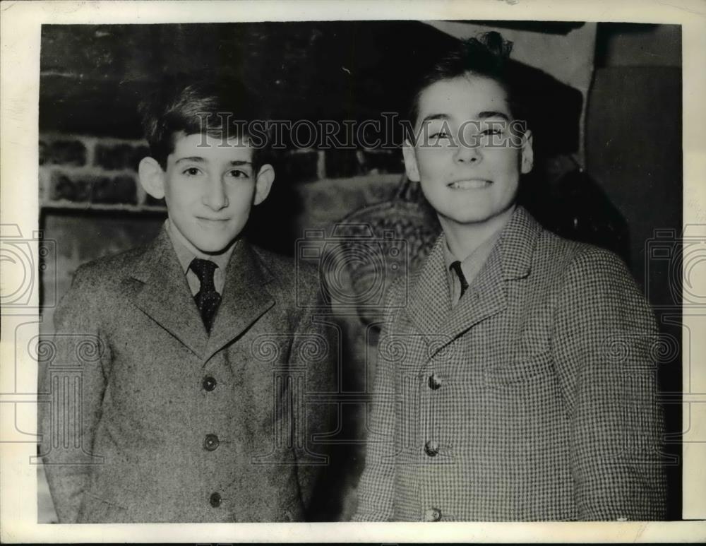 1941 Press Photo Princes Andrew &amp; Tomislav of Yugoslavia in England for Easter - Historic Images