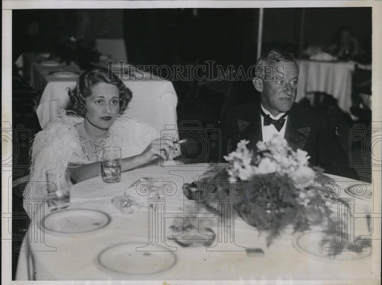 1935 Press Photo Hazel Nichols, Caleb S. Bragg, New York Socialites Palm Beach - Historic Images