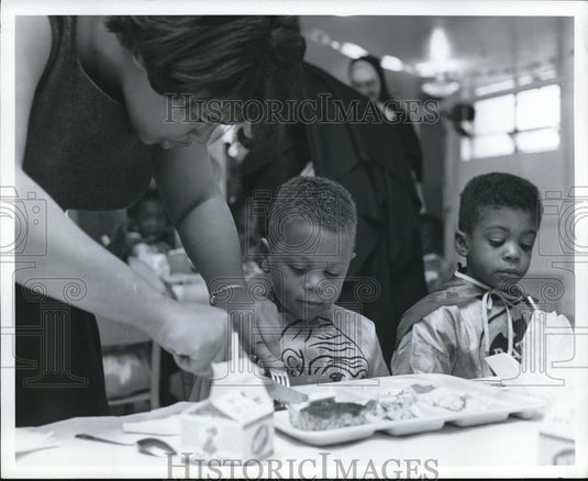 1968 Press Photo Pre-school Children to fed under USDA Child Nutrition Program - Historic Images