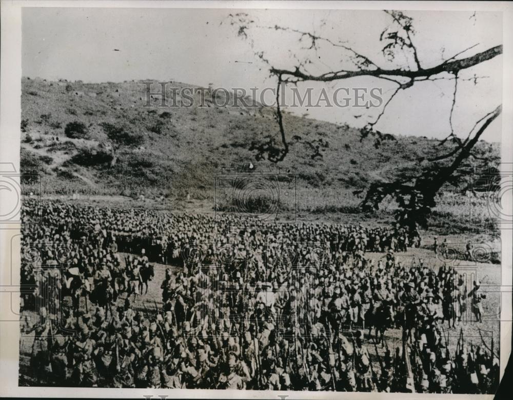 1935 Press Photo Askaril Cavalrymen Of The Italian Army - Historic Images