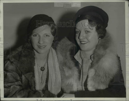 1933 Press Photo Frances Tibbett Pashos & Mae Fontaine witness at divorce - Historic Images