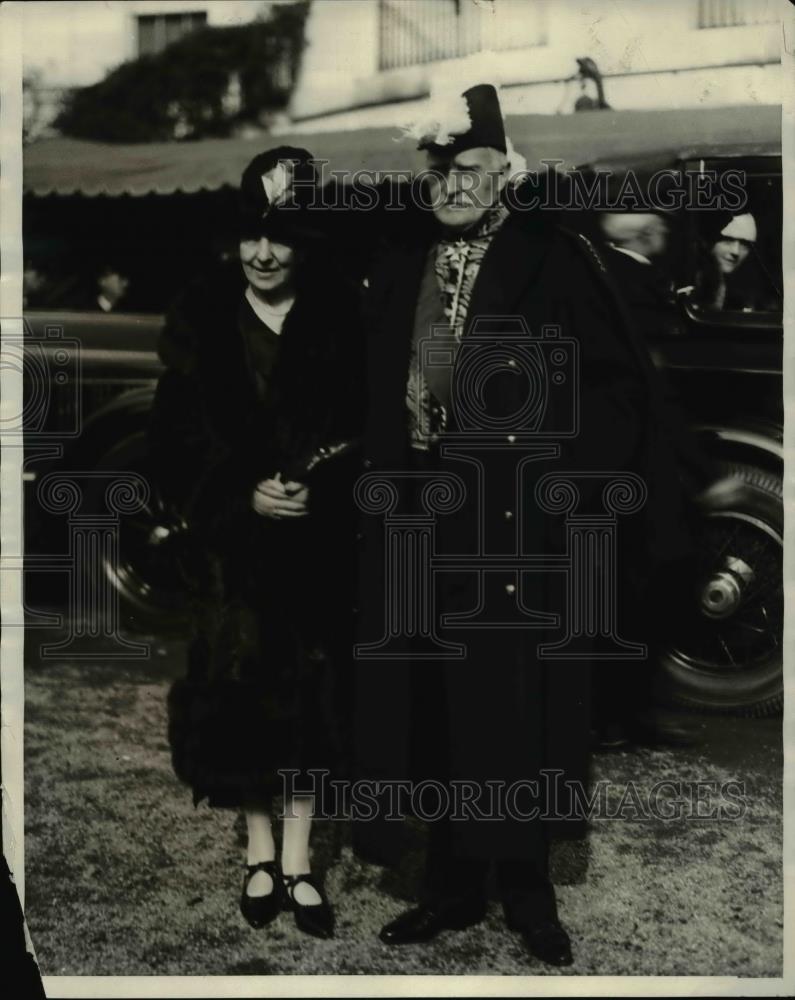 1930 Press Photo British Ambassador Sir Esme Howard and Mrs. Howard at White - Historic Images