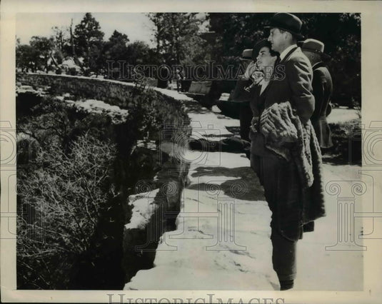 1939 Press Photo Crown Prince Frederik & Princess Ingrid Denmark, Grand Canyon - Historic Images