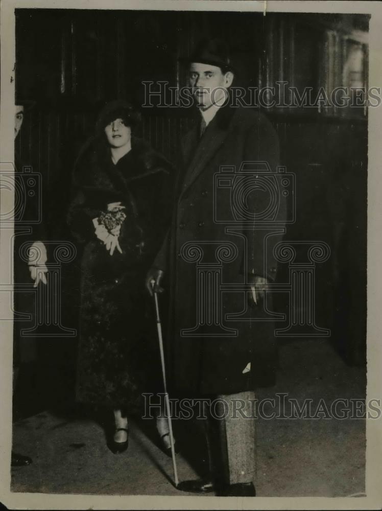 1923 Press Photo Prince Christian Frederick of Denmark with Princess of Parma - Historic Images