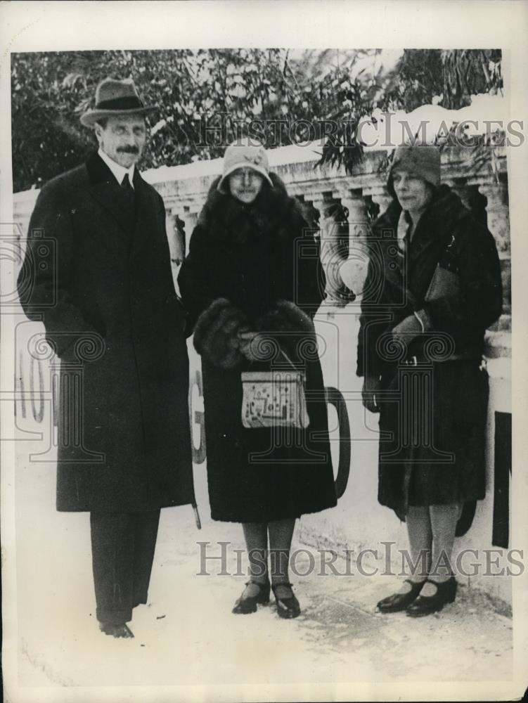 1929 Press Photo King Christian and Queen of Denmark at Hotel de Pins at Cannes - Historic Images