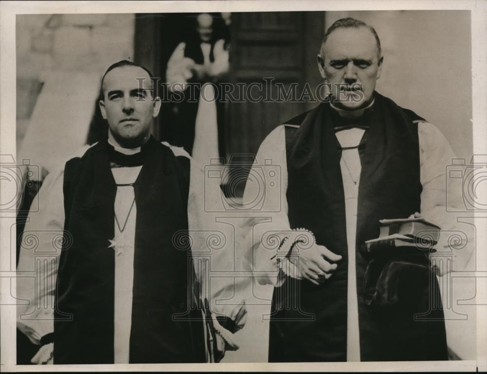 1939 Press Photo Henry Aylmer Skelton and Reverend Bishop Liver Evans - Historic Images