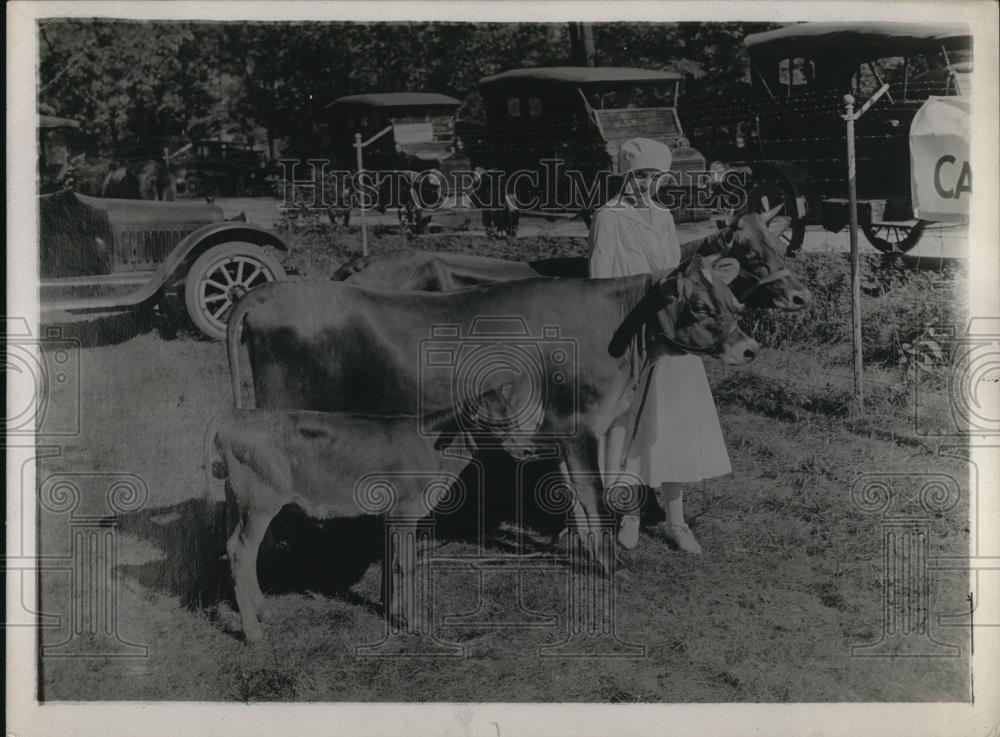 1920 Press Photo Glenna McHenry Girls Club Champ Columbus, Indiana at state fair - Historic Images