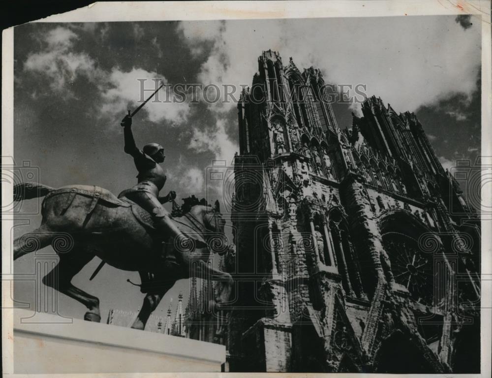 1938 Press Photo Rheims, France Rheims Cathedral - Historic Images