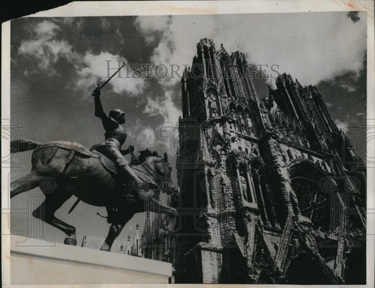1938 Press Photo Rheims, France Rheims Cathedral - Historic Images
