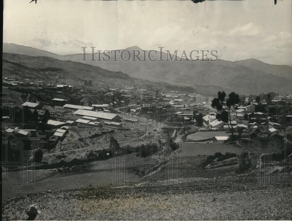 1927 Press Photo Aerial view of La Paz Bolivia - Historic Images