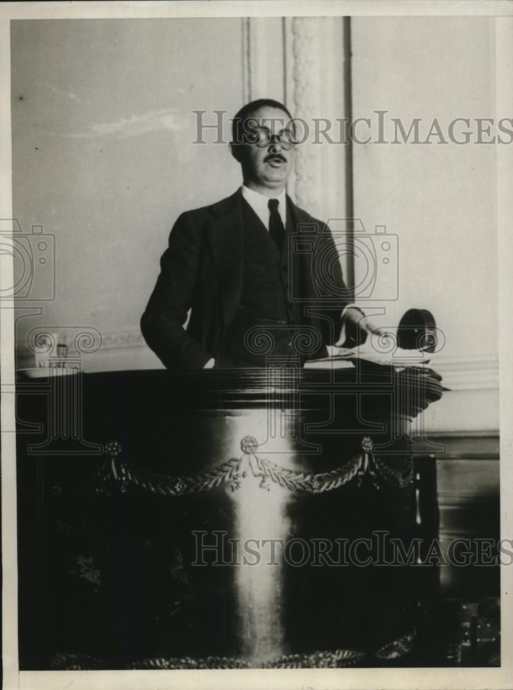 1930 Press Photo Luis Montes de Oca Minister of Finance Mexico - Historic Images