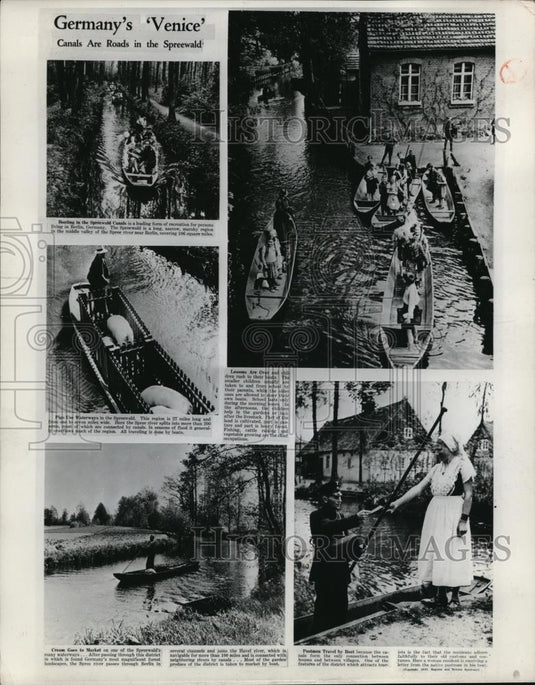 Press Photo Germany's Venice Canals are Roads in the Spreewald - Historic Images