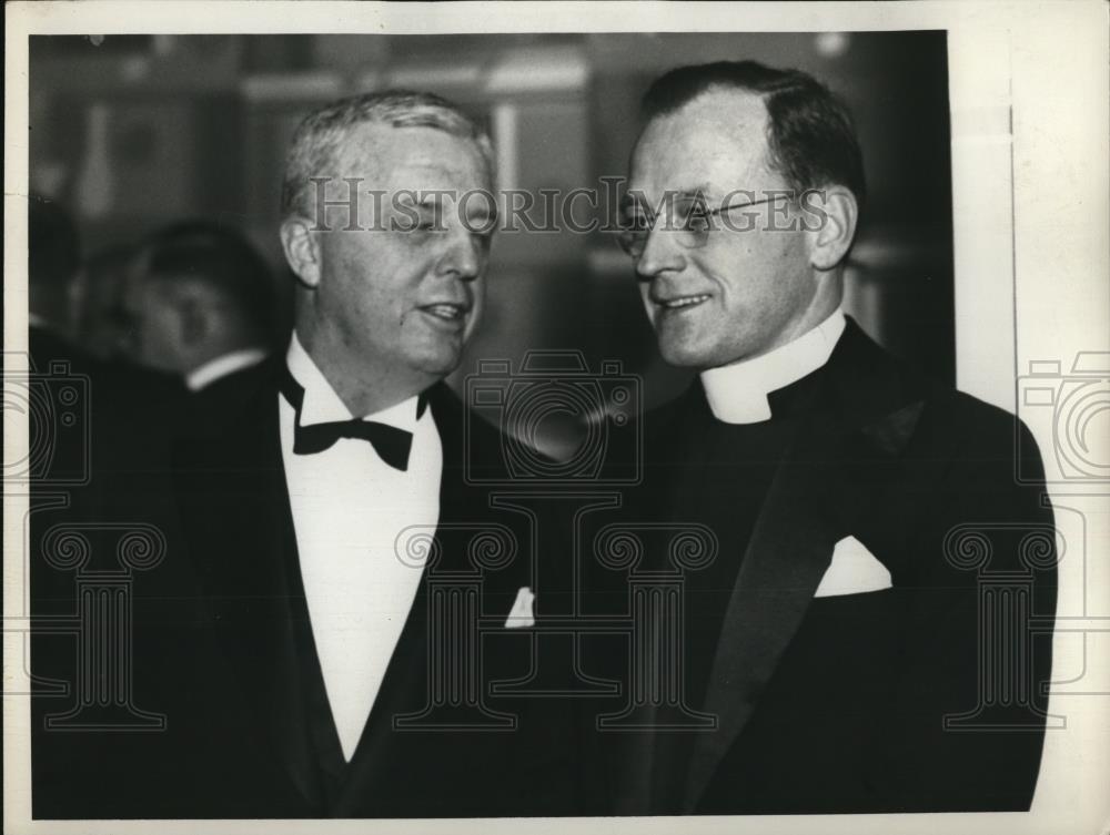 1936 Press Photo J.A. Coakley Gen Manager United States Steel and Rev. H. - Historic Images