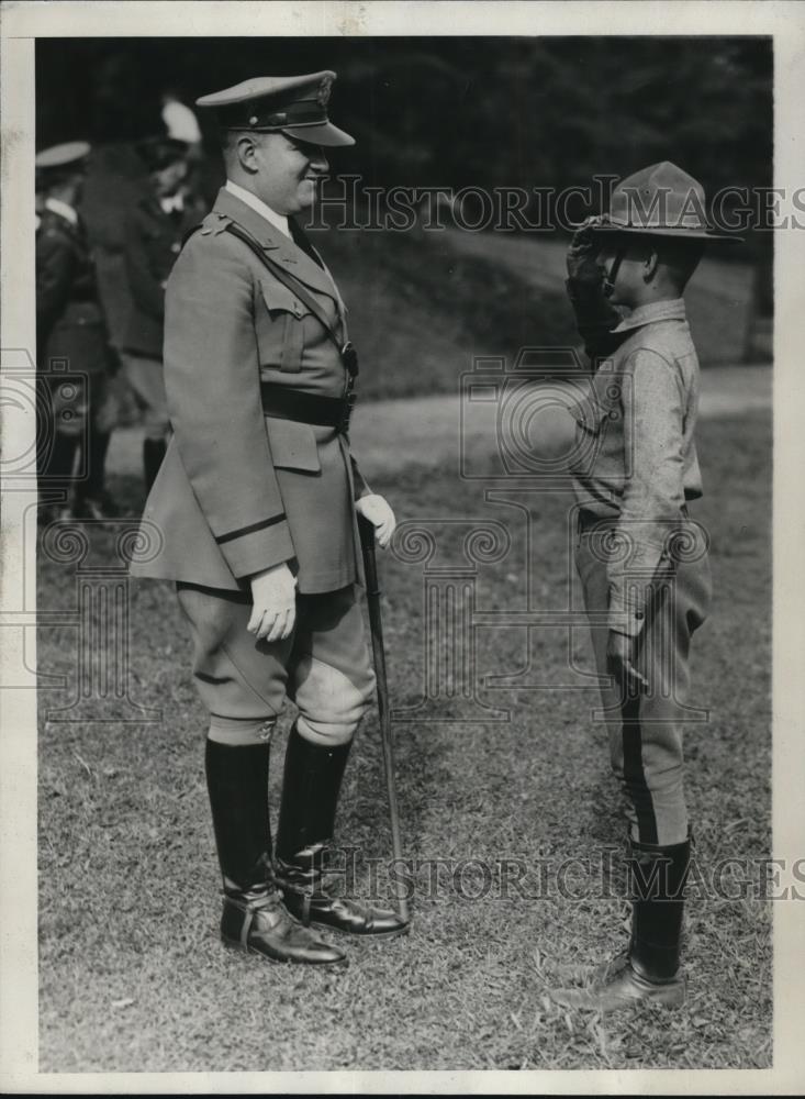 1929 Press Photo French American School E Baker Valley Forge Military College - Historic Images