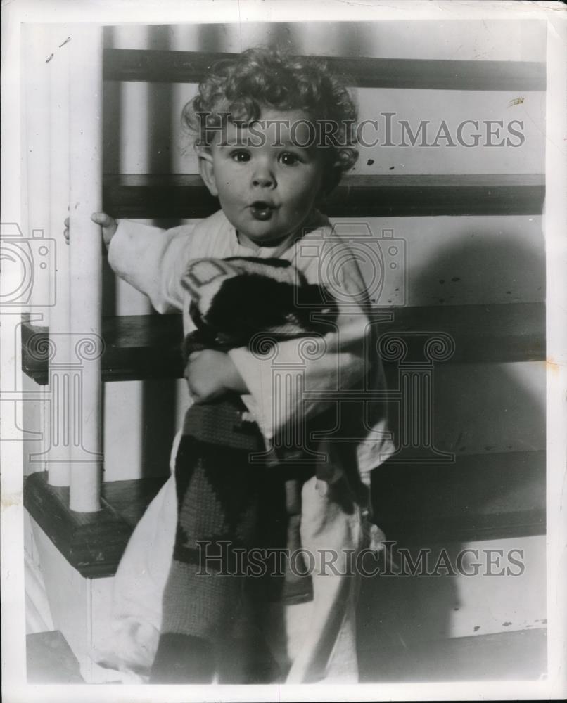 1954 Press Photo Debra Westrick , 14 months old daughter of Mrs. C. M. Westrick - Historic Images