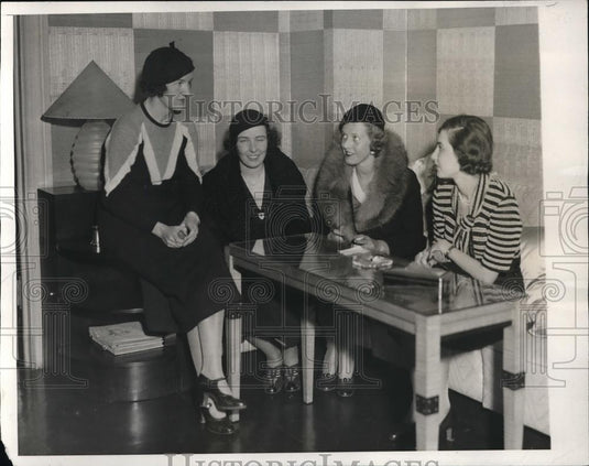 1933 Press Photo Children's Welfare Federation For Heath Day Members Meeting - Historic Images