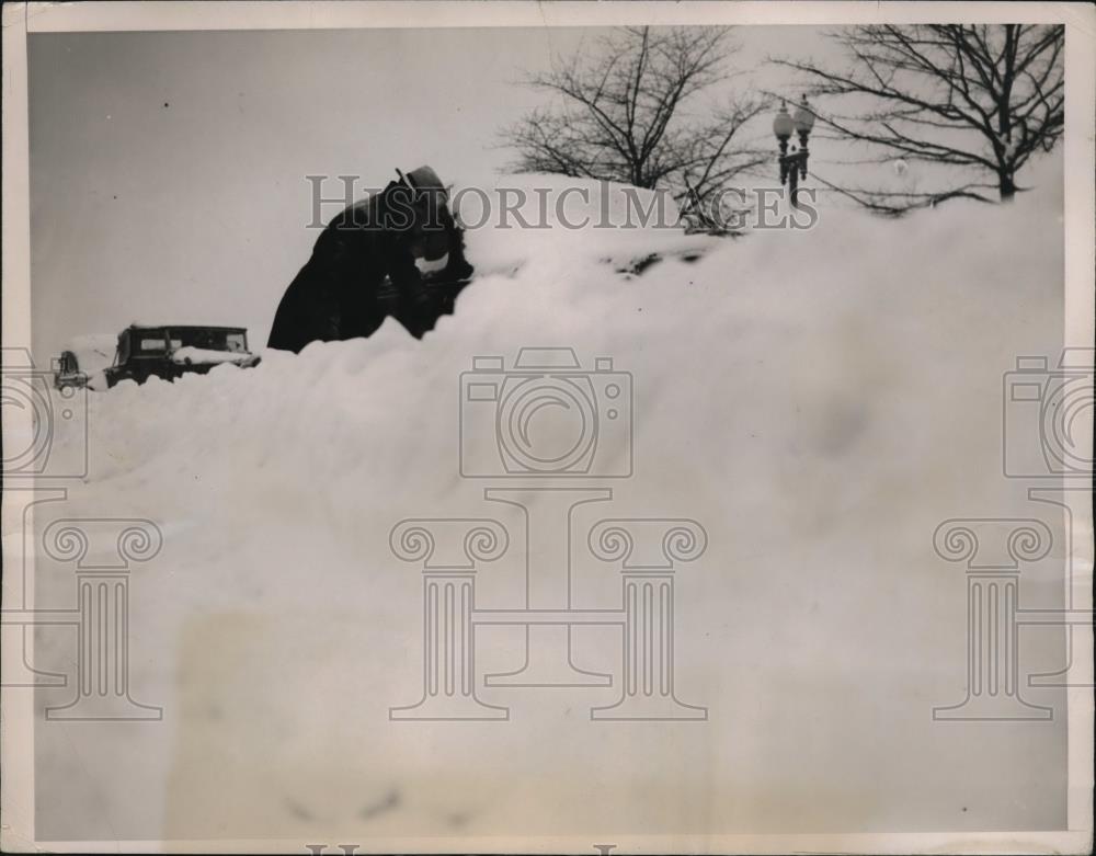 1936 Press Photo Blizzard overwhelms Nation's capital - Historic Images