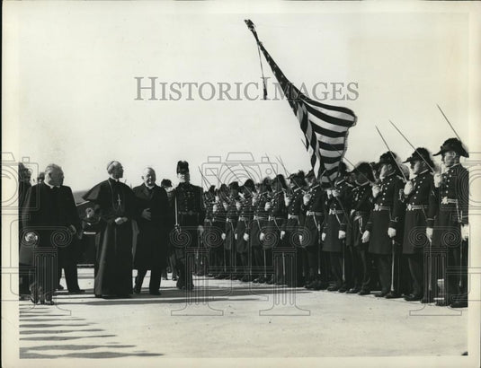 1936 Press Photo Cardinal Pacello & Bishop Schrembo & Knights of St John - Historic Images