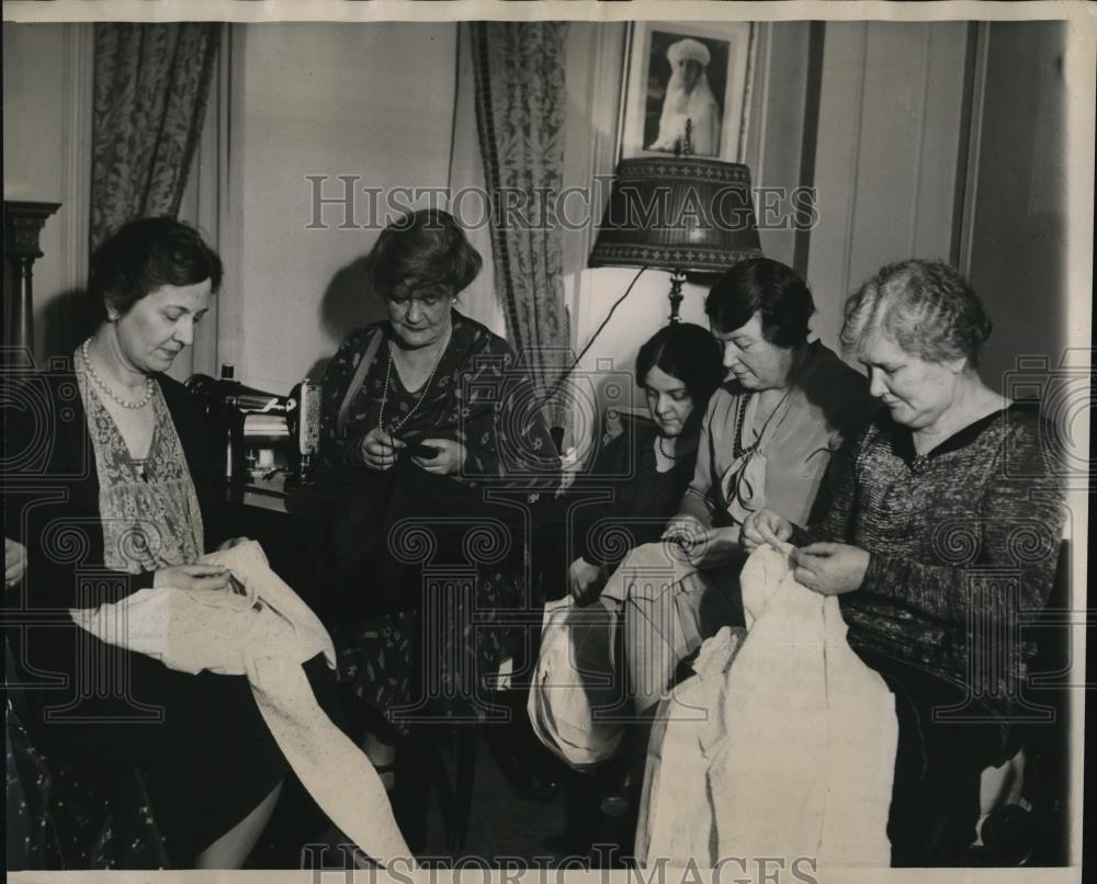 1932 Press Photo Wash Dc Mrs Dolly Gann, Mrs HF Hoffman, Mrs EC Lawley - Historic Images