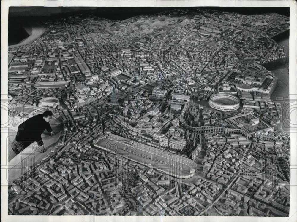 1959 Press Photo Rome Italy scale model of the city as it looked centuries ago - Historic Images