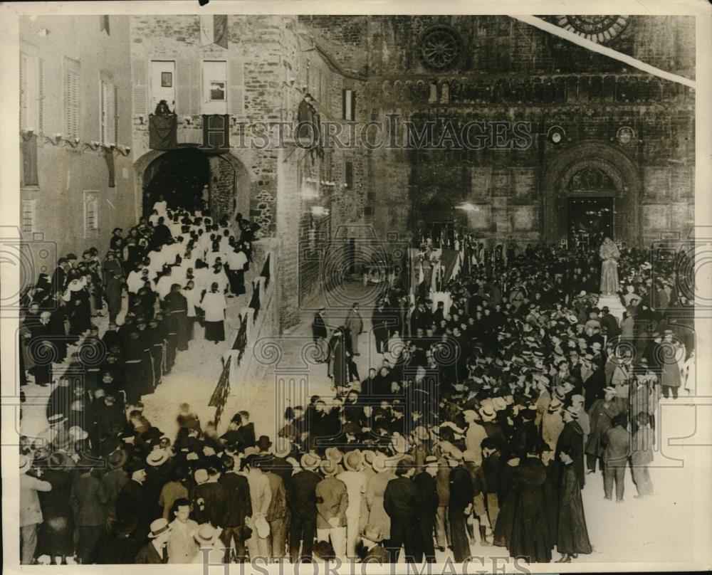 1923 Press Photo St Francis Centennary celebration in Italy - Historic Images