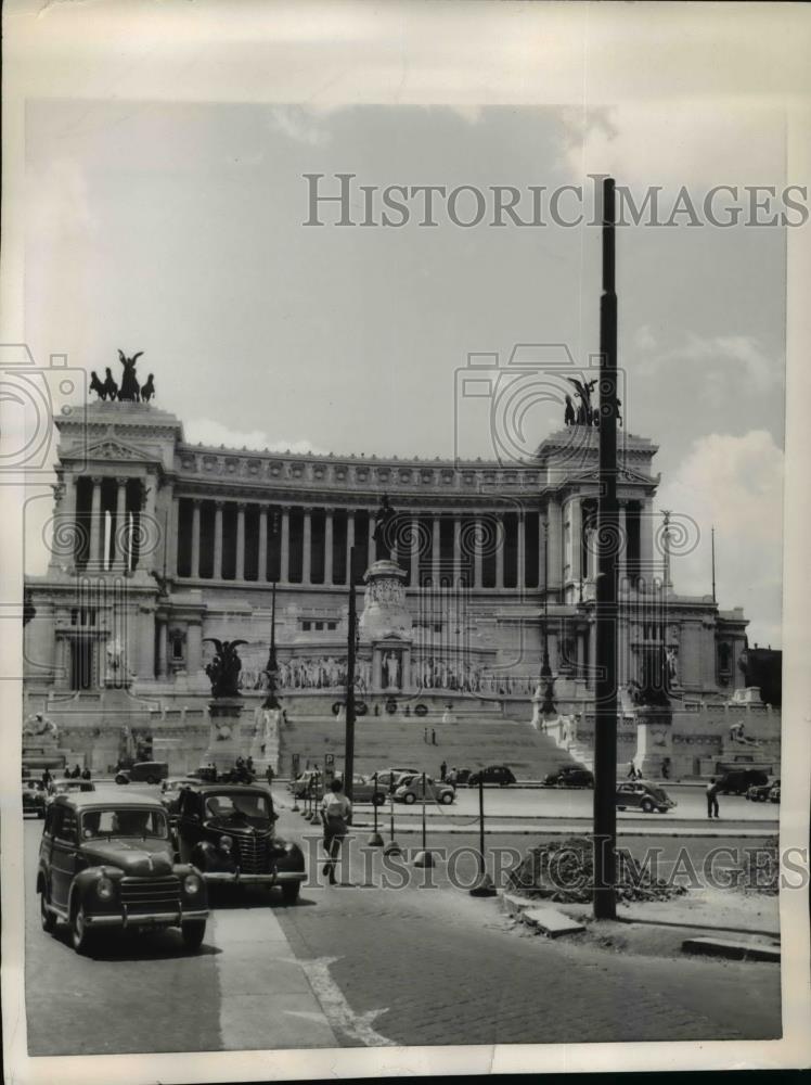 1955 Press Photo Piazza Venetia, Rome, Italy - Historic Images