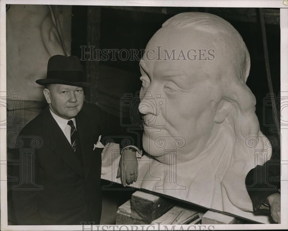 1938 Press Photo William F Jackson Jr. of Philadelphia who is head of Franklin - Historic Images