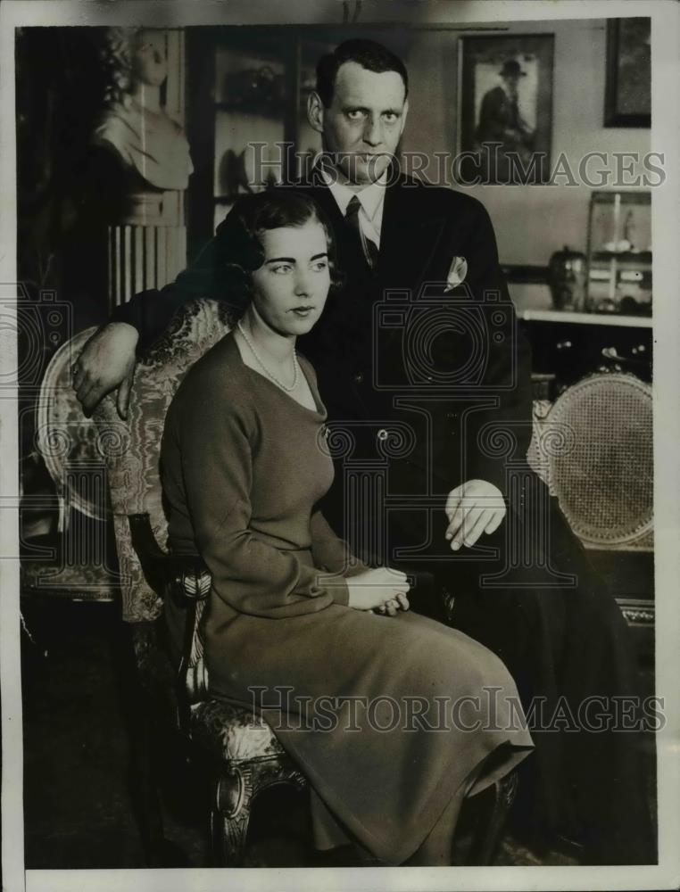 1935 Press Photo Princess Ingrid of Sweden and Crown Prince Frederick of Denmark - Historic Images