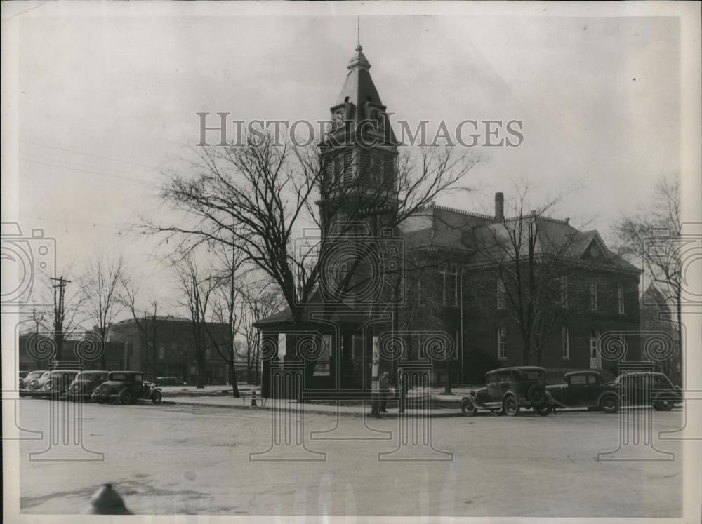 1936 Press Photo Court House square in Fairfield Ill - Historic Images