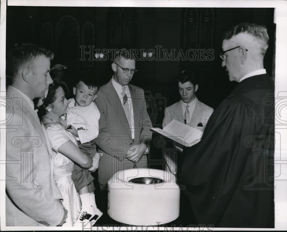 1956 Press Photo Tony Lee, Korean Orphan, Was Baptized - Historic Images