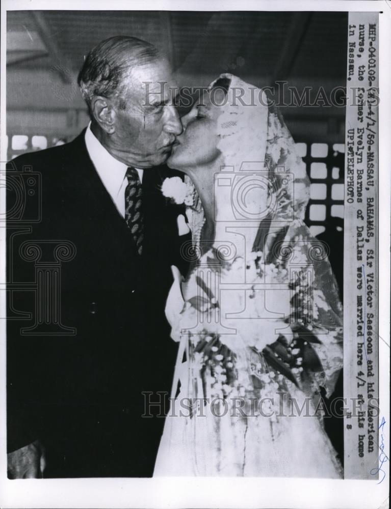 1959 Press Photo Sir Victor Sassoon and former Evelyn Barnes were married - Historic Images