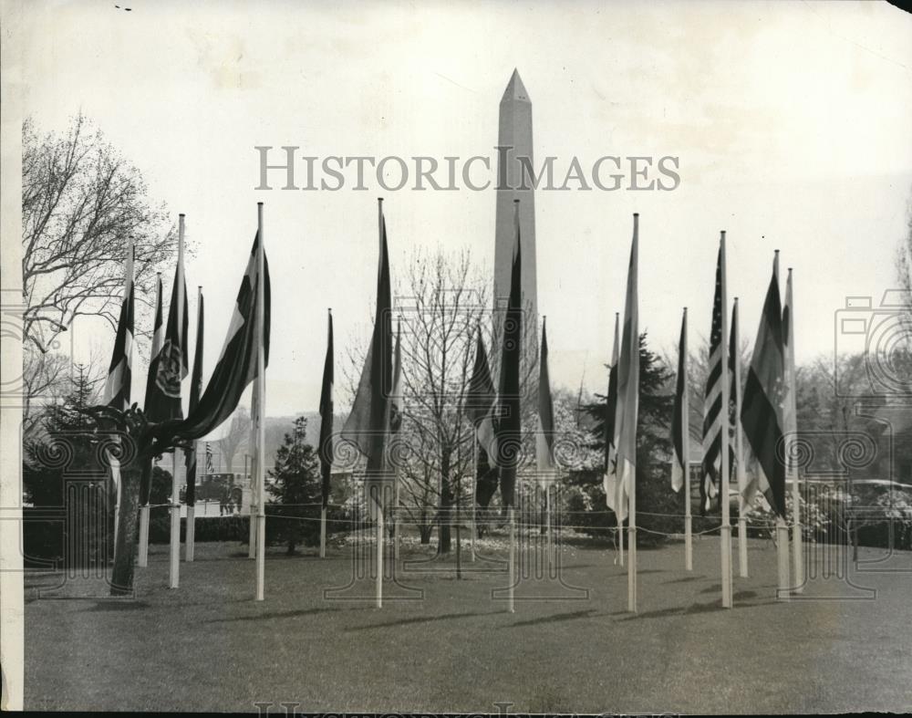 1931 Press Photo flags of the Twenty one Latin American Countries in Washington - Historic Images