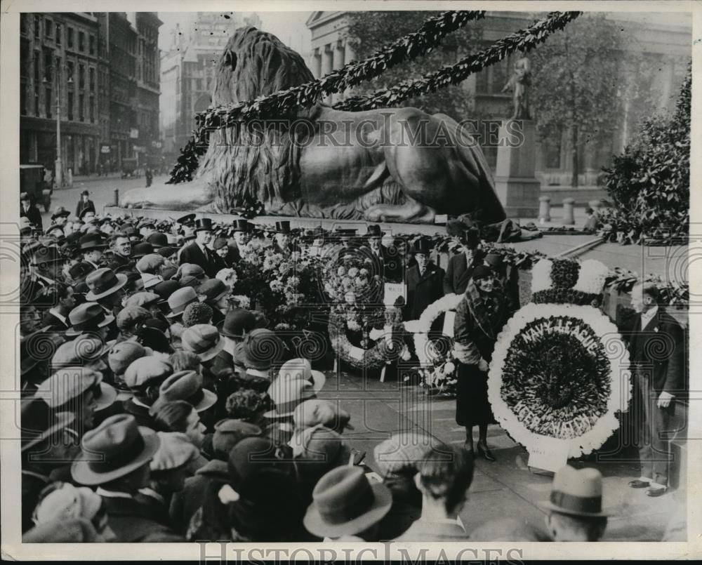 1933 Press Photo Trafalgar day celebrated in London - Historic Images