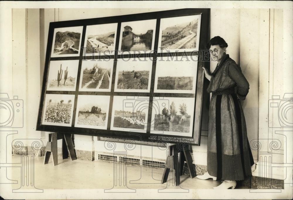 1923 Press Photo Mrs. C.B. Allen a Colorist of the Government Bureau - Historic Images
