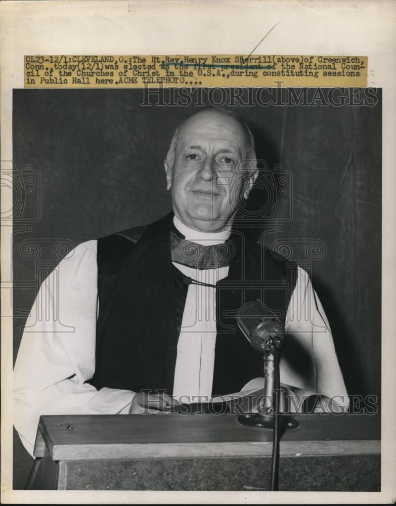 1952 Press Photo Henry Knox Sherrill Reverend Elected National Council President - Historic Images