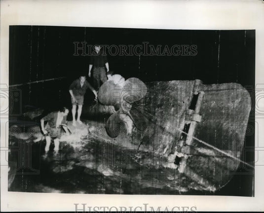 1947 Press Photo Wreckage of Panigaglia, Italian Munitions Ship - Historic Images