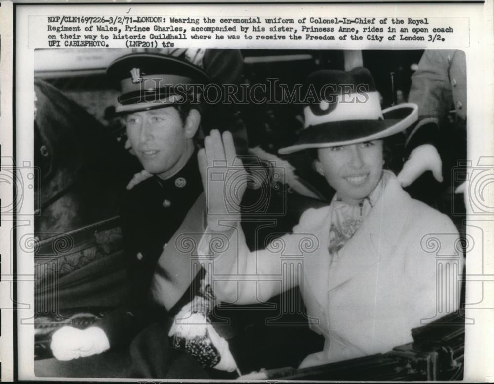 1971 Press Photo Prince Charles and Princess Anne - Historic Images