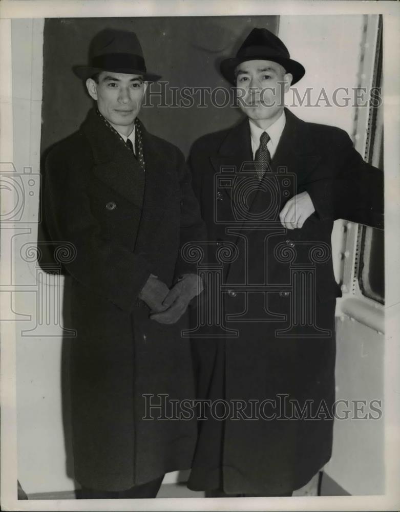 1937 Press Photo Torao Aramk Reitaro Hiramatsu Tokyo Japan Visiting Germany - Historic Images