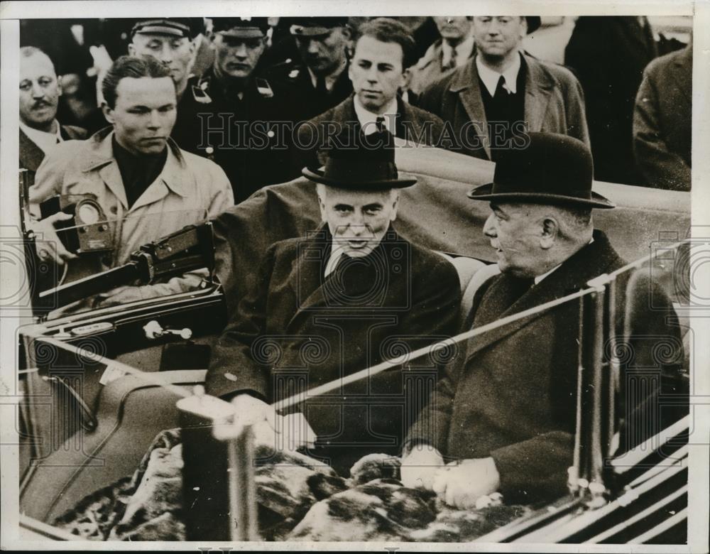 1935 Press Photo Sir John Simon, British Foreign Minister, Baron Konstantin - Historic Images