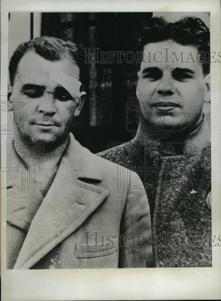 1934 Press Photo When George Rose, left and John C. Eckstrum former University - Historic Images