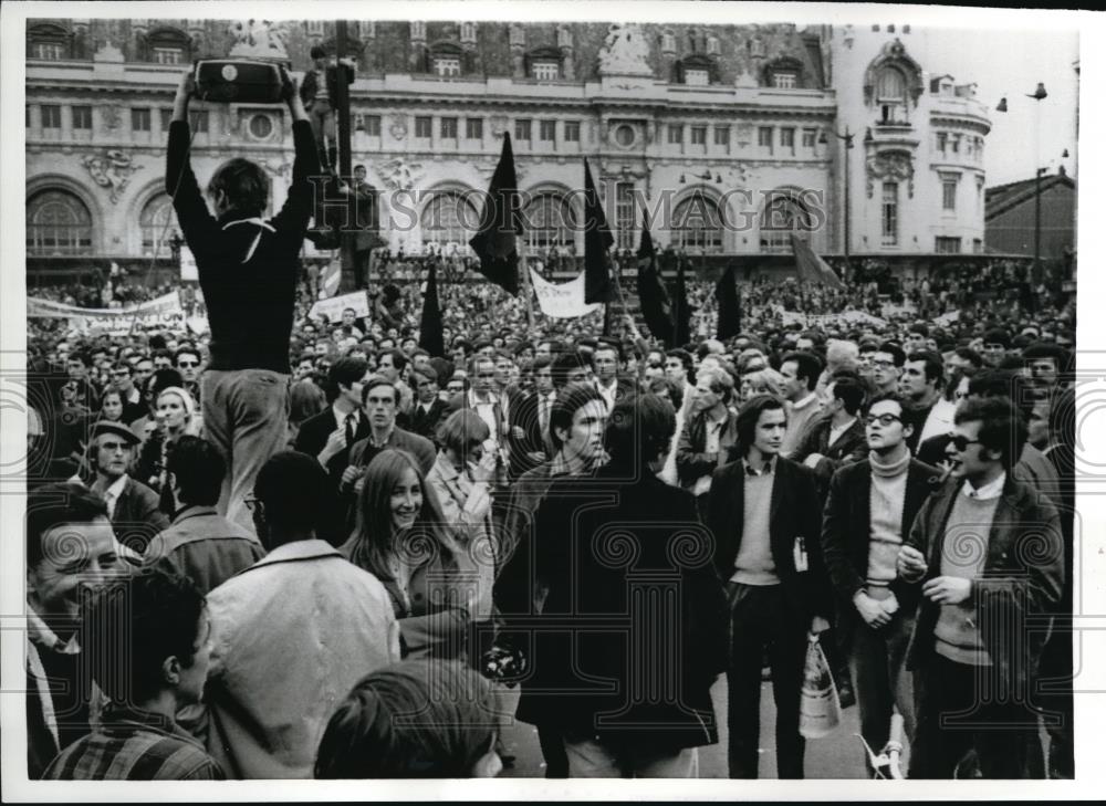 1968 Press Photo French President Charles De Gaulle rally nationwide referendum - Historic Images