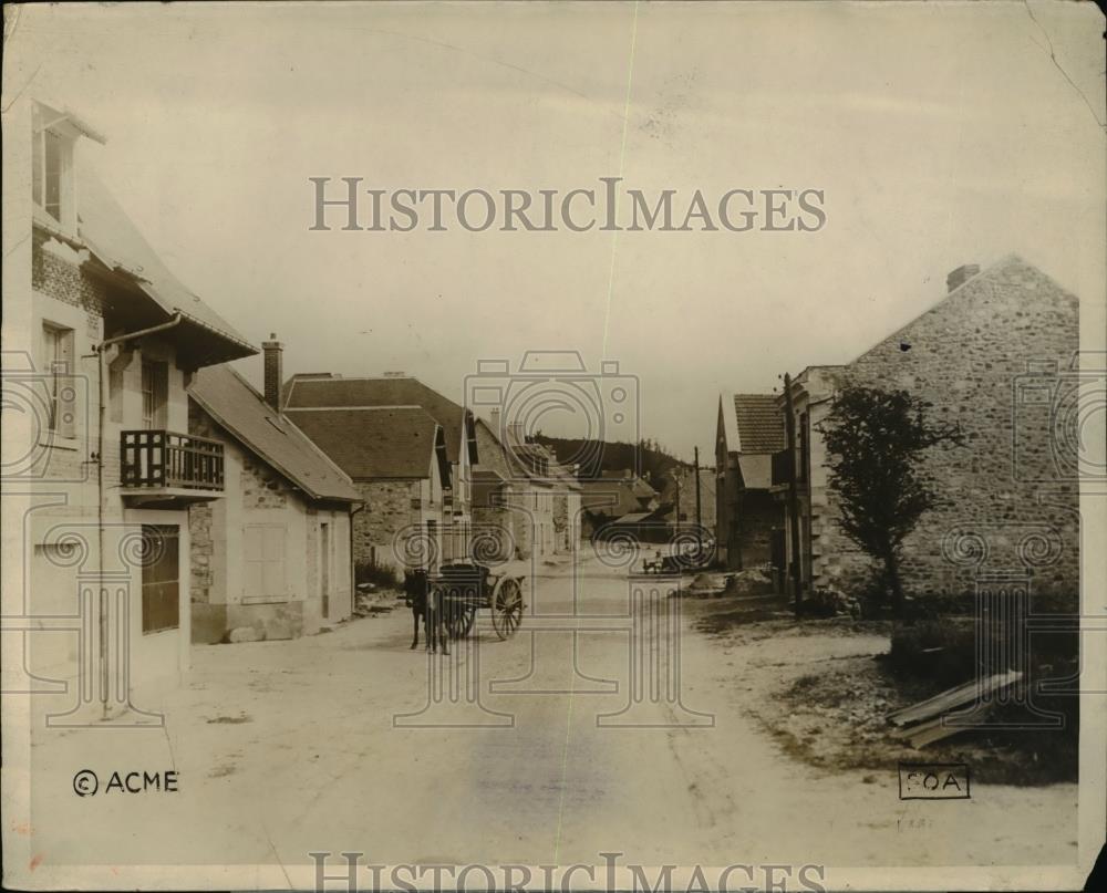 1927 Press Photo St. Firmin main street of the town rebuilding - Historic Images
