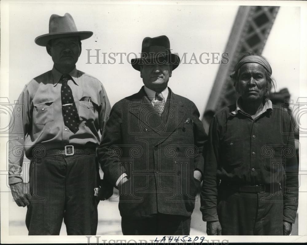 1938 Press Photo Bob Martin, Gov. ClydeTingley and Hosteen Manygoats - Historic Images