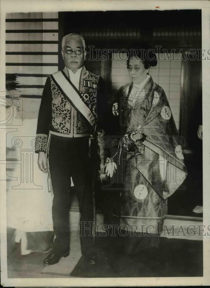 1930 Press Photo Premier Hamaguchi and his wife - Historic Images