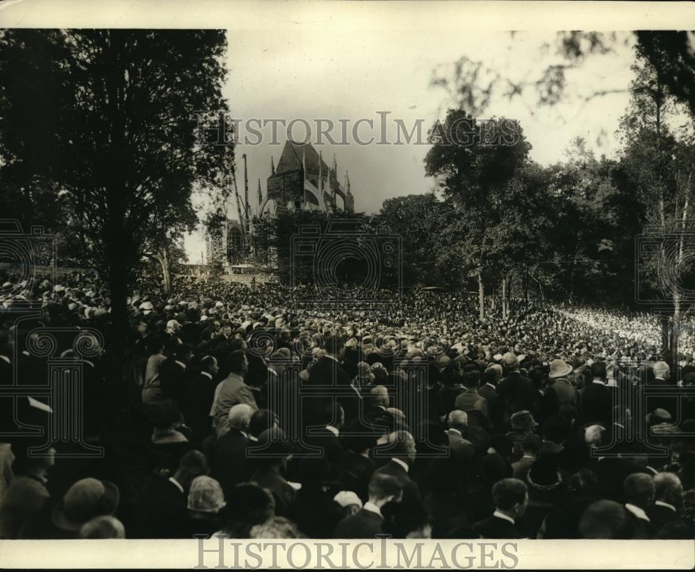 1923 Press Photo Open Air Mass Meeting, Dr James Freeman Bishop Consecration - Historic Images