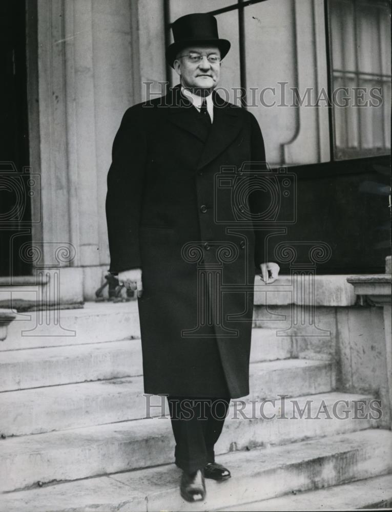 1938 Press Photo Dr Herbert von Dirksen the German Ambassador - Historic Images