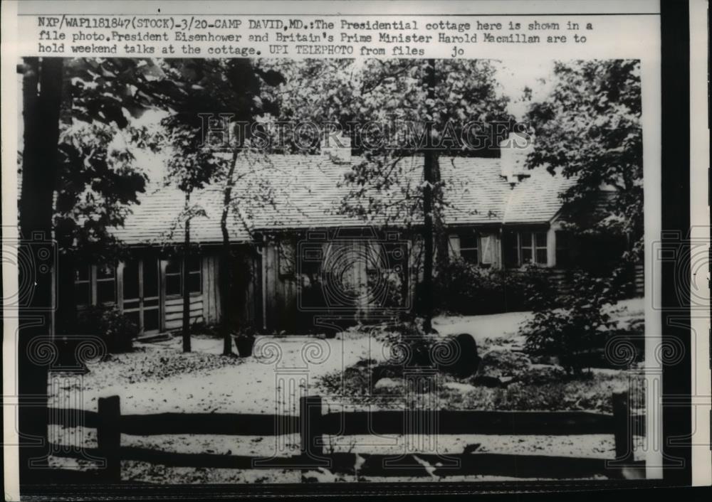 1959 Press Photo Presedential Cottage where Pres.Eisenhowe hold weekends - Historic Images