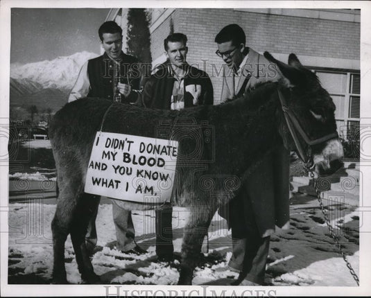 1955 Press Photo Advertising for Blood Drive - Historic Images