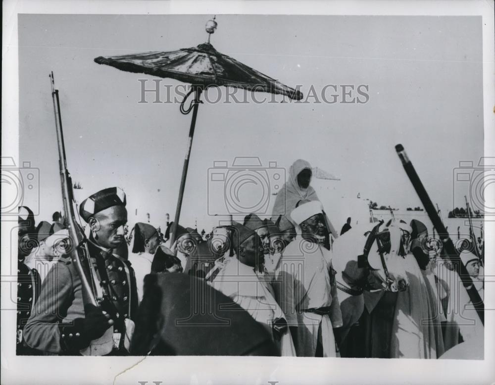 1953 Press Photo Sidi Mohamed Ben Araf, Moroccan sultan - Historic Images